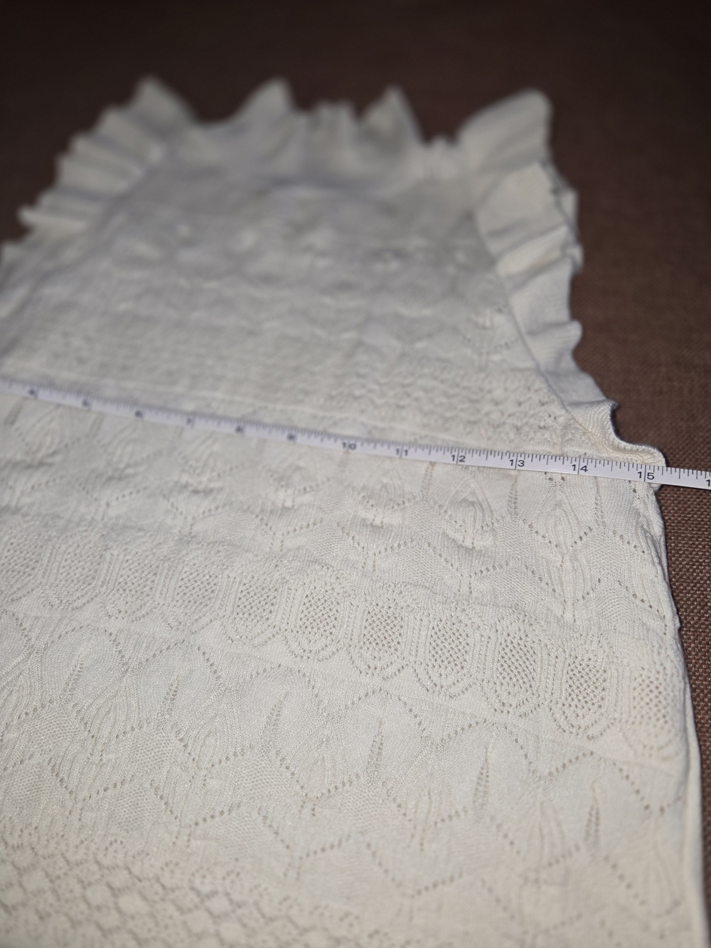Who What Wear Sweater Knit Sleeveless Top Flutter Whimsical Cream Ivory Sz S - Picture 6 of 8
